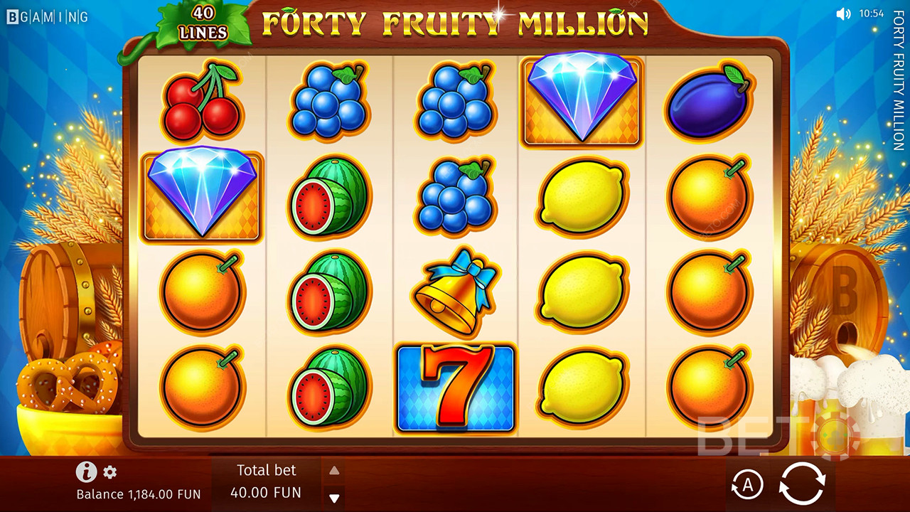 Forty Fruity Million 评论：BETO 老虎机