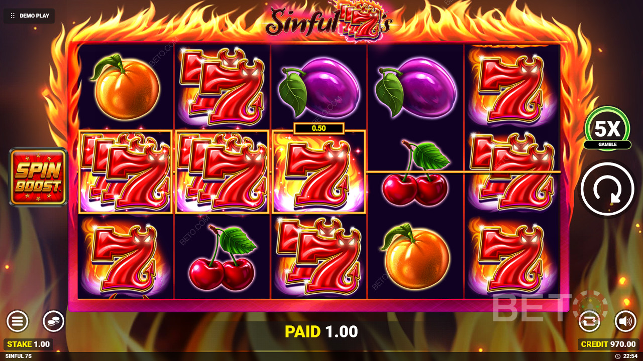 Sinful 7s 评论 by BETO Slots