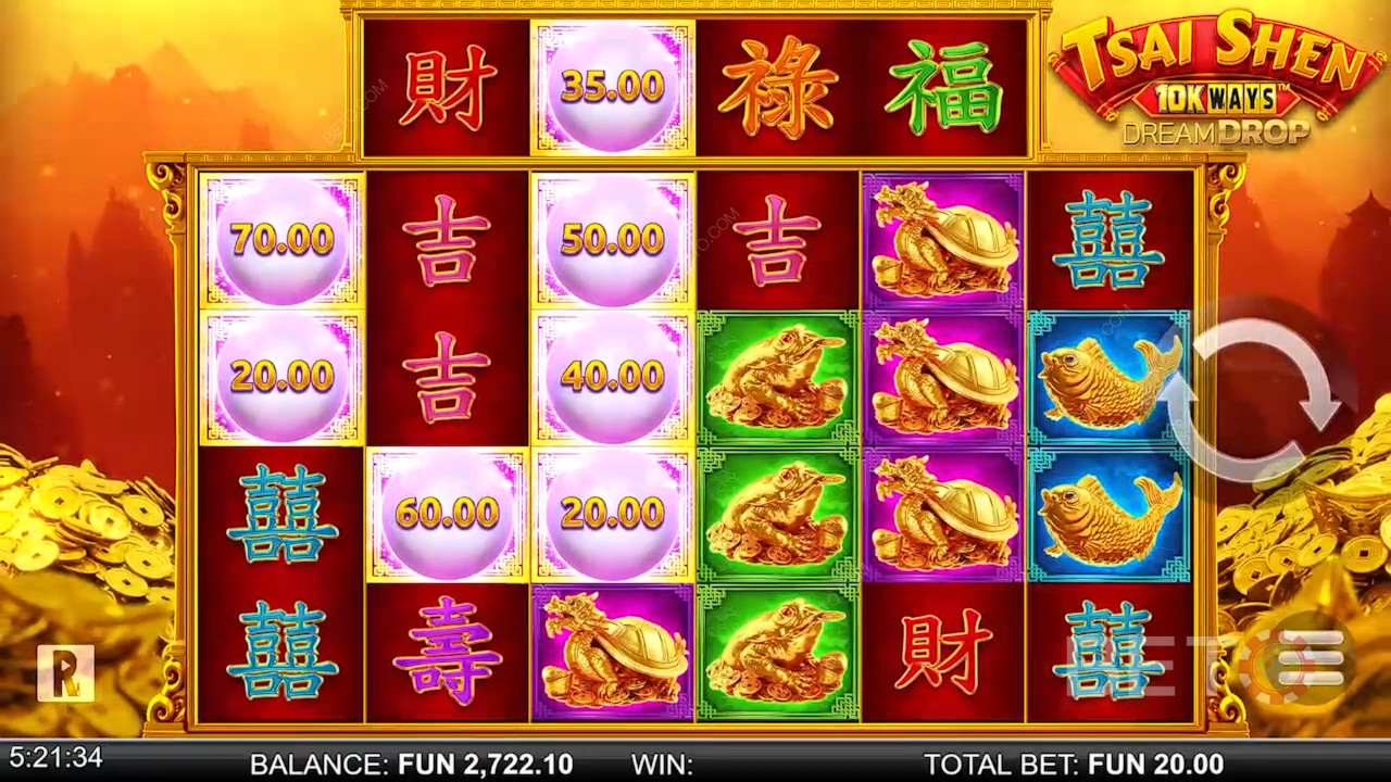 财神 10K Ways Dream Drop 评论 by BETO Slots