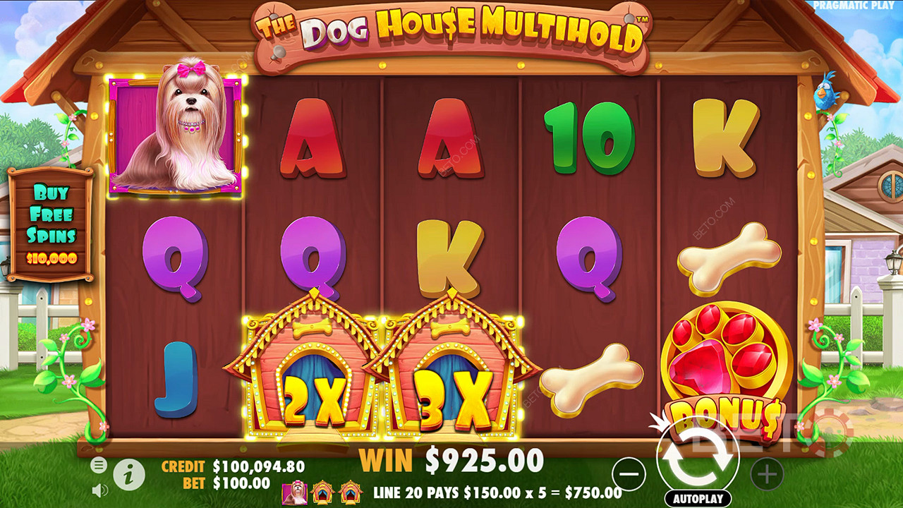 The Dog House Multihold 中的奖金功能说明Pragmatic Play