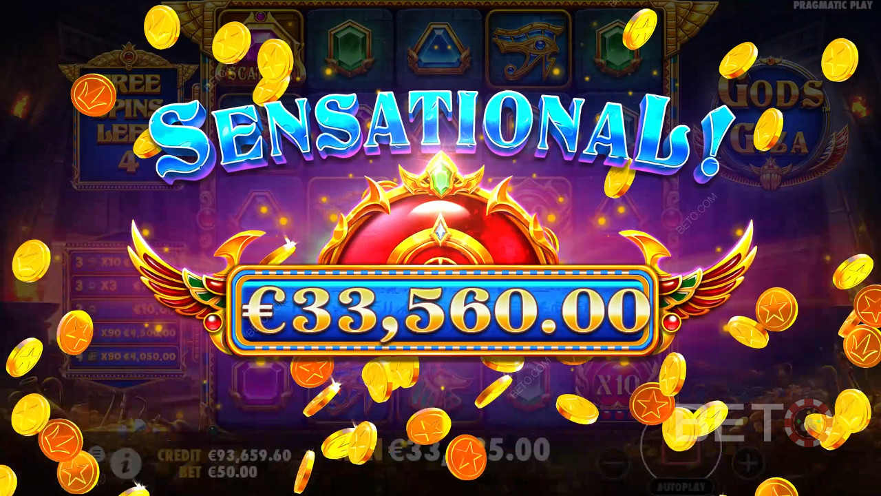 在吉萨诸神老虎机中赢取 5,000 倍投注额！
