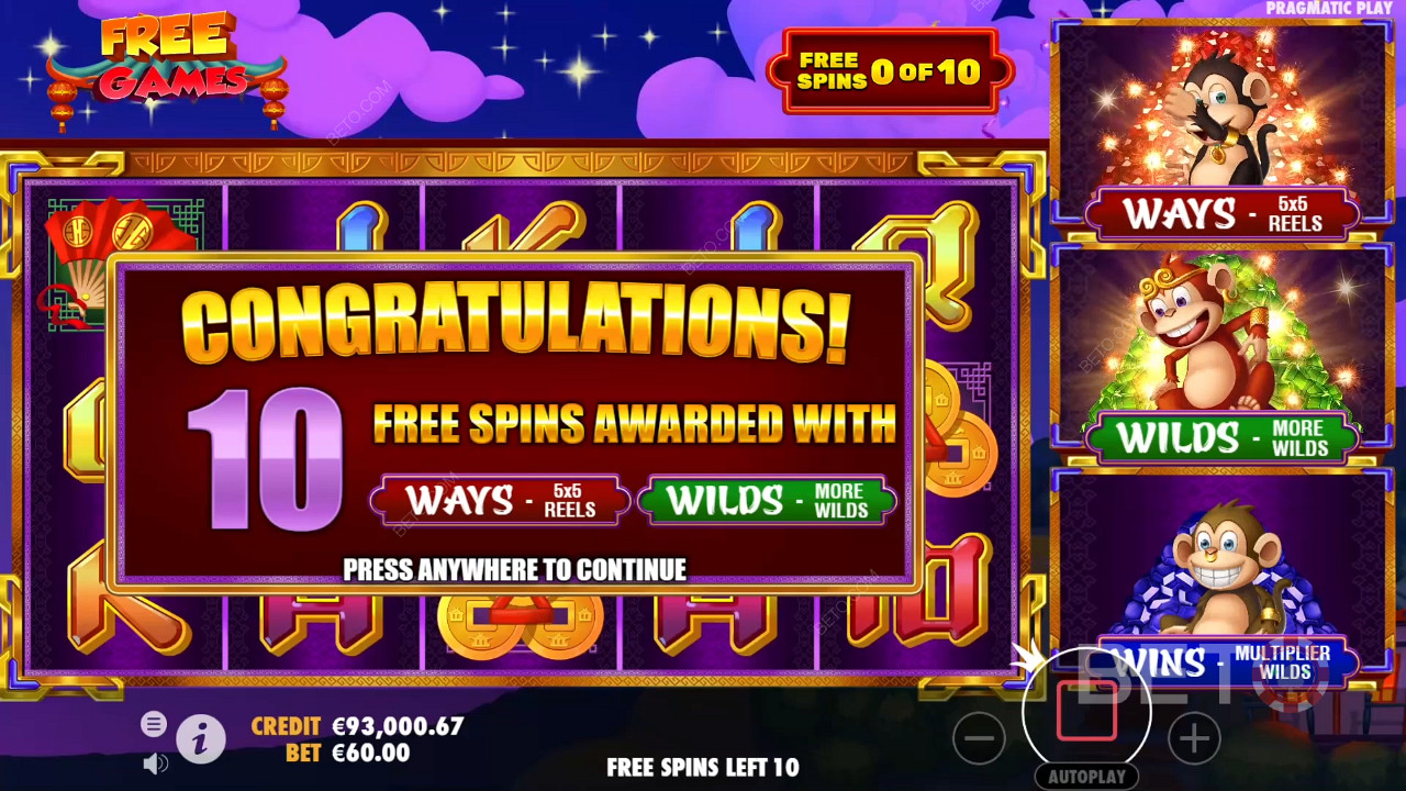 3 Dancing Monkeys》中的奖励功能由Wild Streak Gaming
