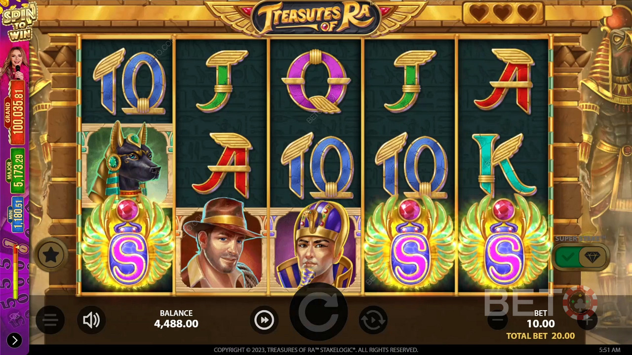 Treasures of Ra 免费游戏