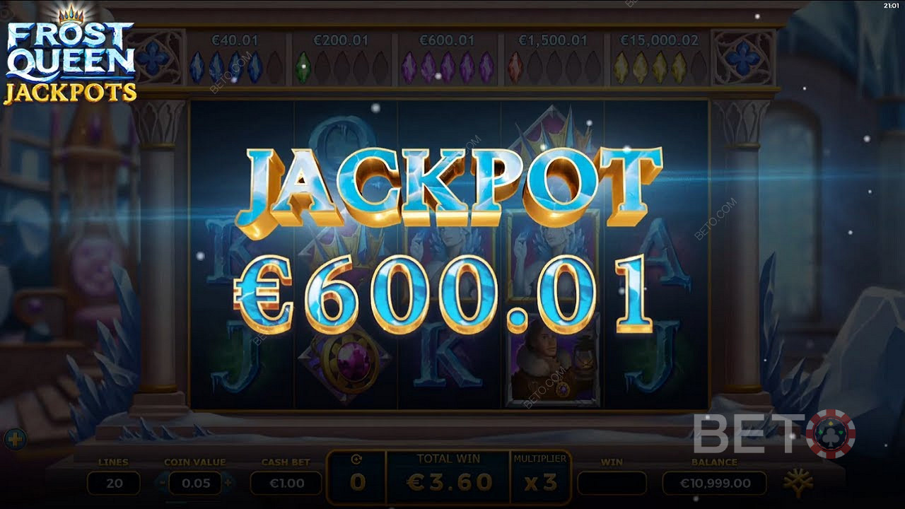 在Frost Queen Jackpots中获得价值 600 欧元的头奖