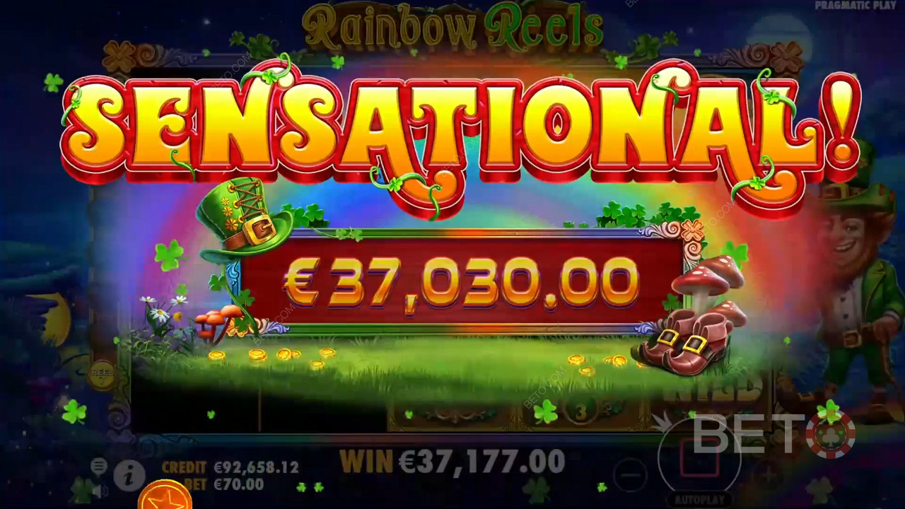 在 Rainbow Reels 在线老虎机游戏中赢取 5,000 倍投注额！