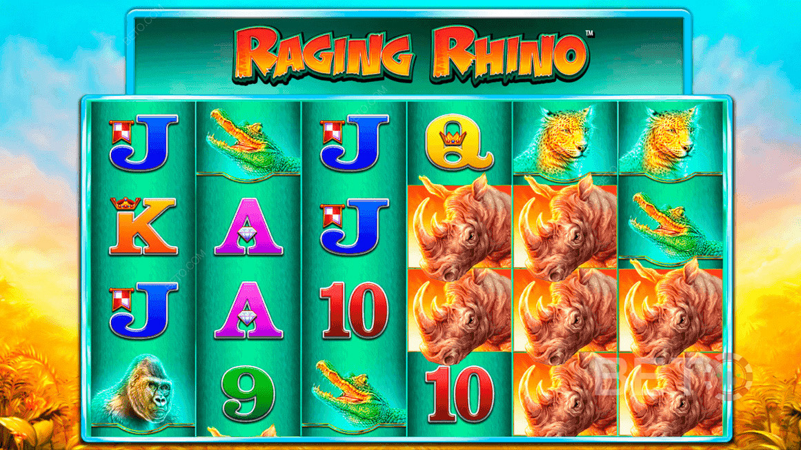 Raging Rhino中基于野生动物的彩色符号