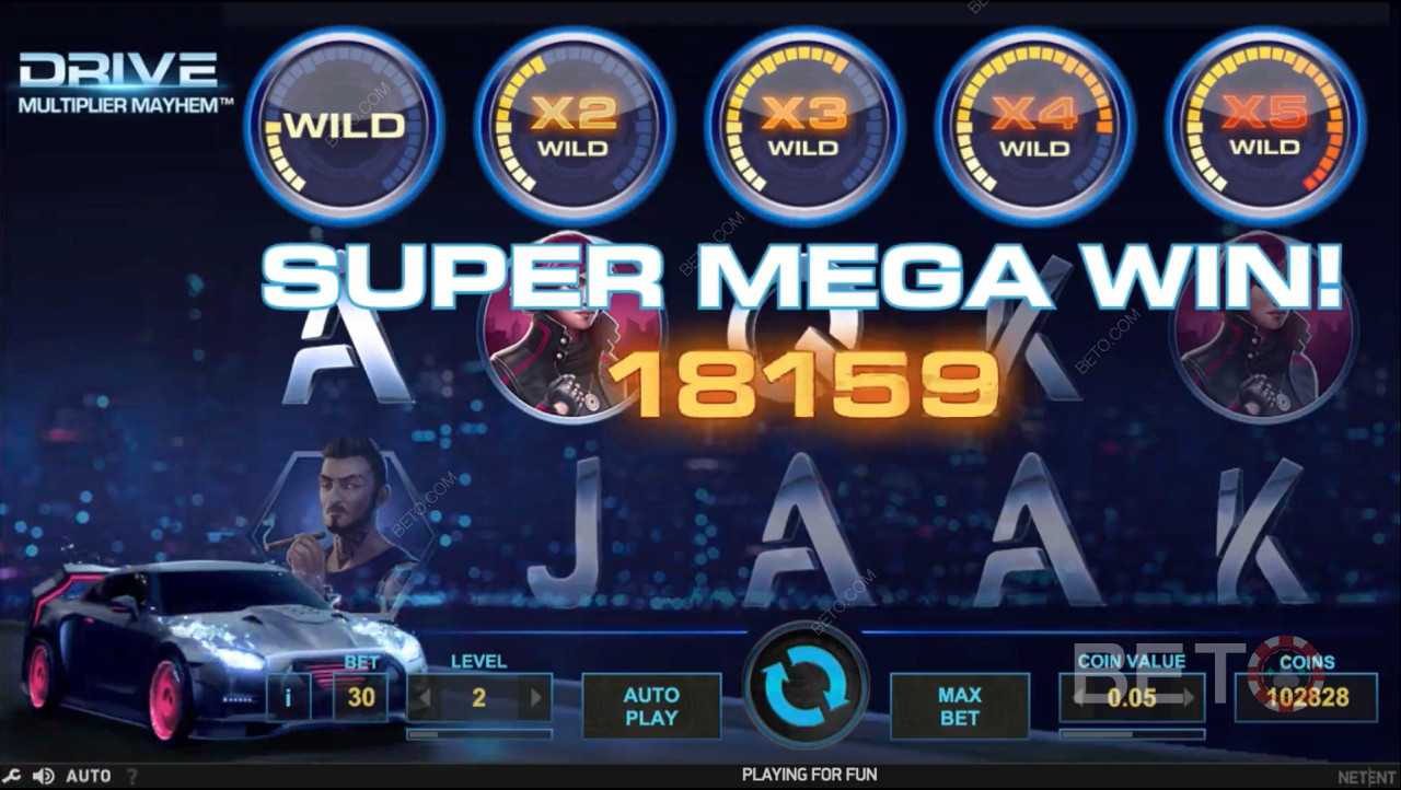 Multiplier Wild 等奖励功能让您有机会赢得 SUPER MEGA WIN