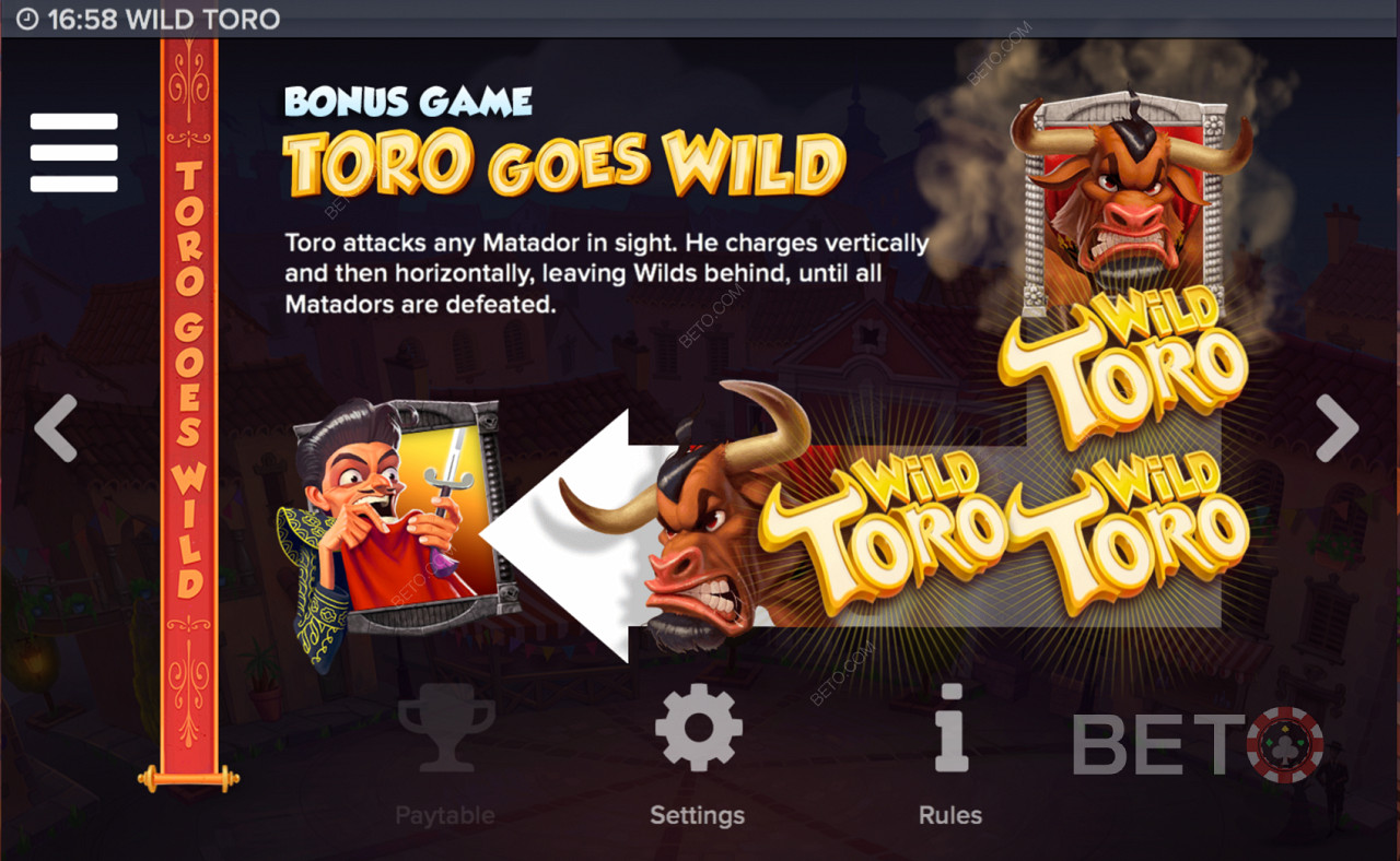 Wild Toro老虎机的特殊功能