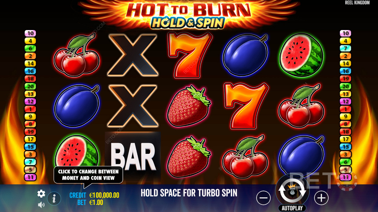BETO 老虎机 "Hot To Burn Hold And Spin "游戏评论