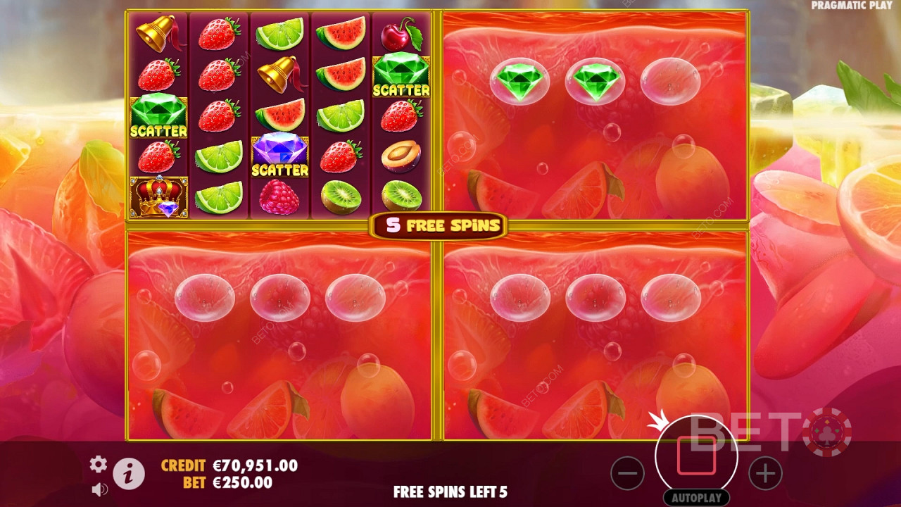 Juicy Fruits Multihold 中的奖励功能说明Pragmatic Play