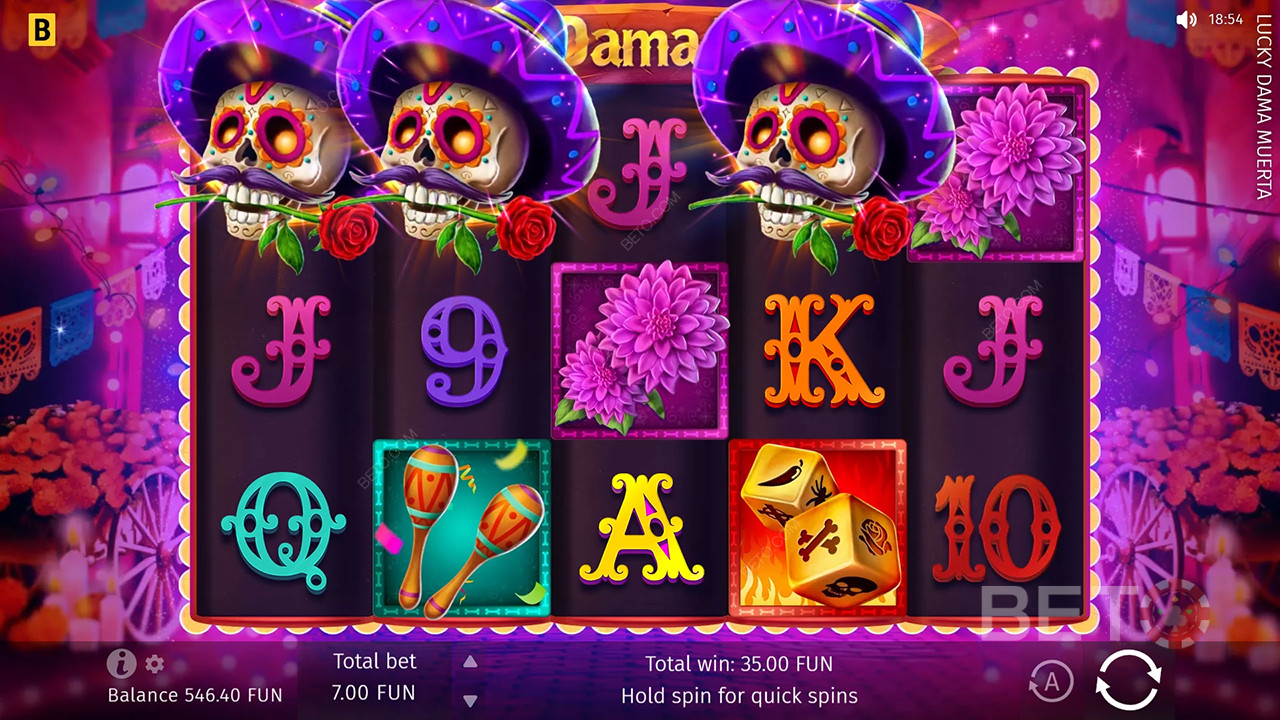 BETO 老虎机的 "Lucky Dama Muerta "评论