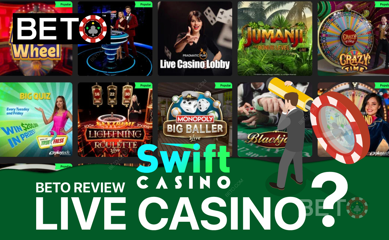斯威夫特赌场为您提供享受真人赌场游戏的机会