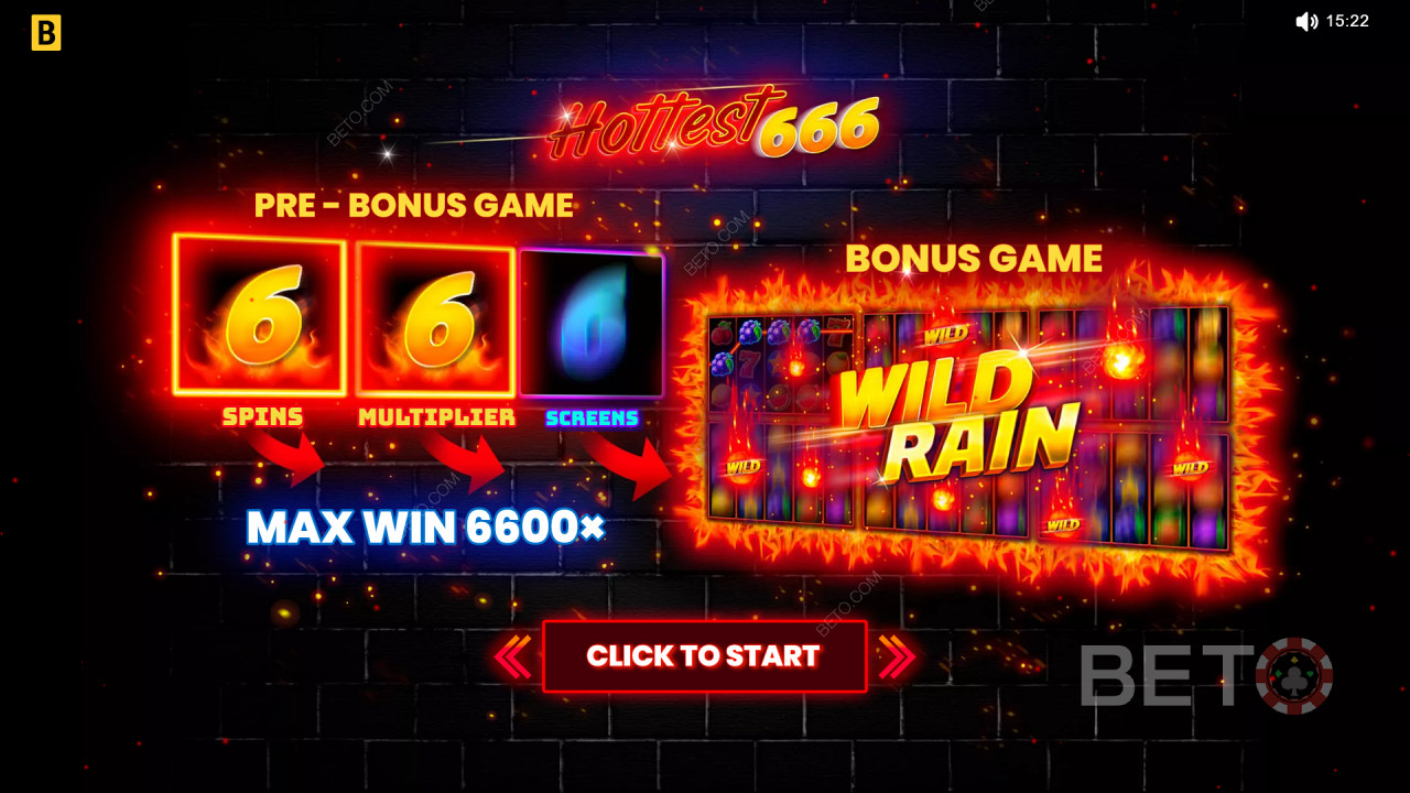 最热 666 中的奖励功能说明》由BGAMING