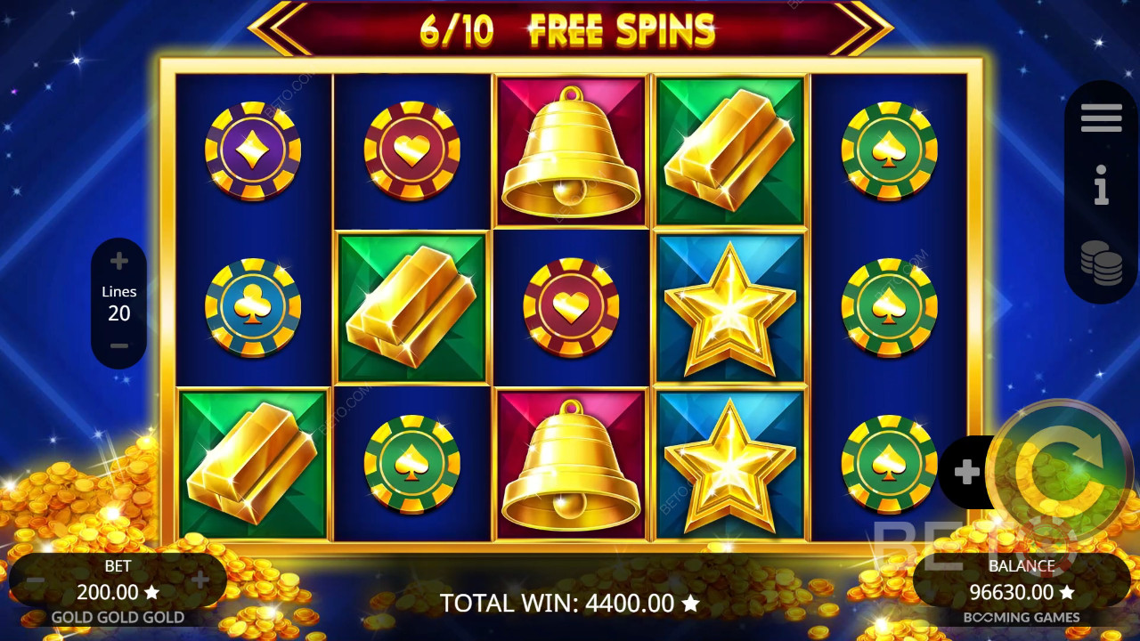 Gold Gold》的奖励功能说明Booming Games