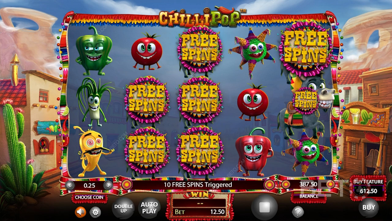 Chilli Pop - 非累进式老虎机游戏，累积奖金为 110,000！