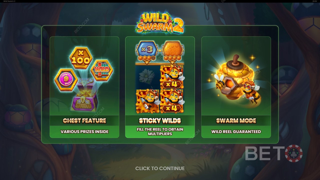 Wild Swarm 2 中的奖励功能说明 作者Push Gaming
