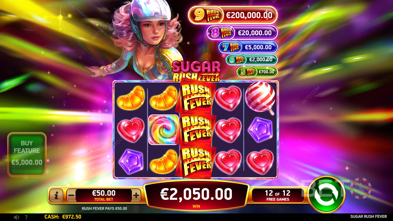 RubyPlay 的 "甜蜜狂热 "奖金功能说明