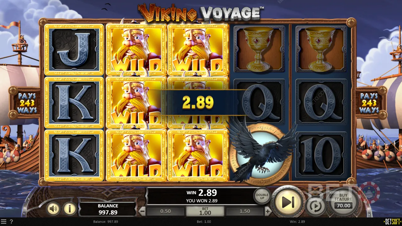 Viking Voyage视频插槽的游戏玩法