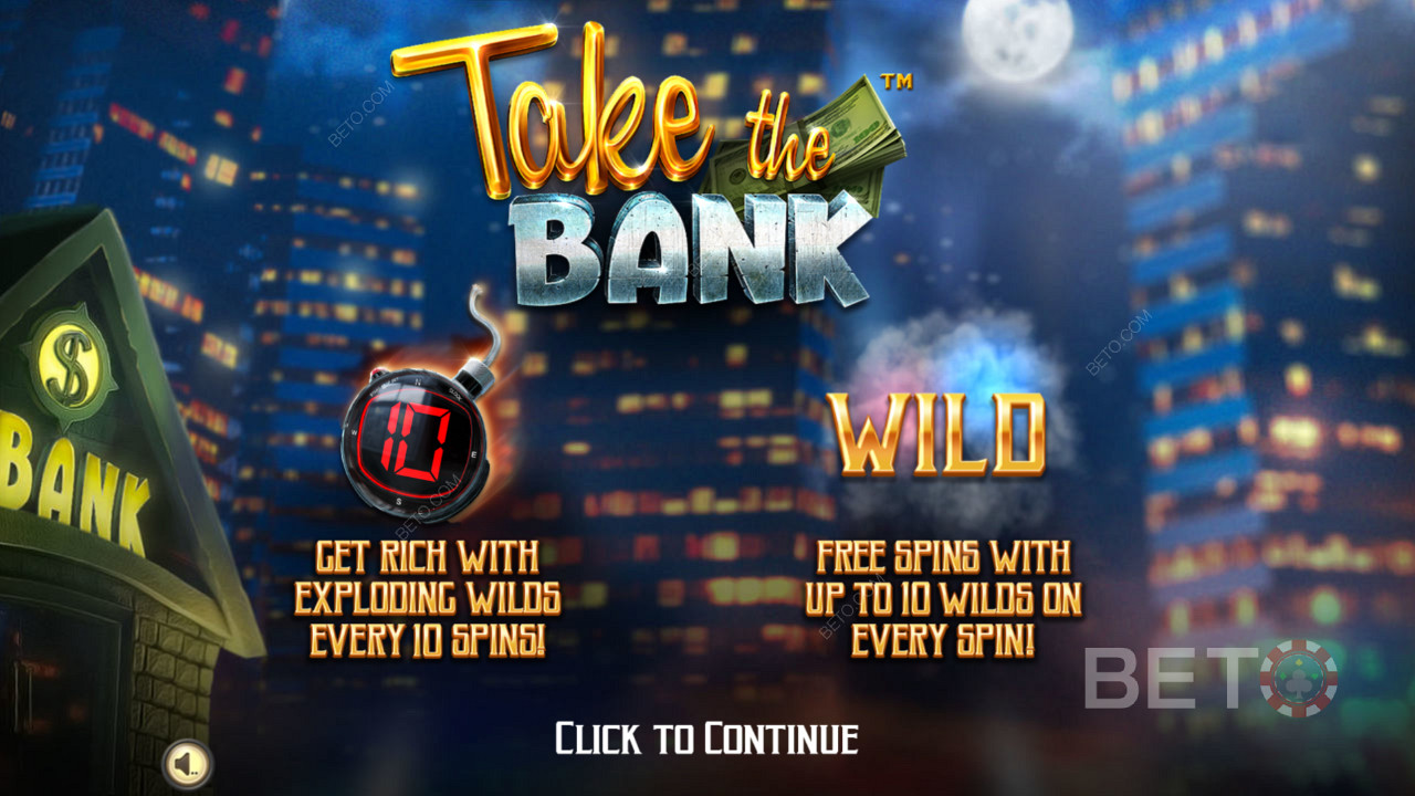 Take The Bank - Get Rich with exploding Wilds 的介绍屏幕