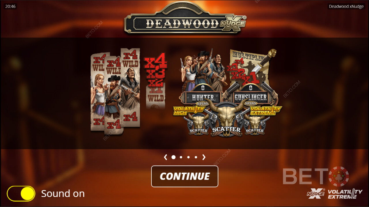 Deadwood来自Nolimit City的 XNudge 老虎机游戏