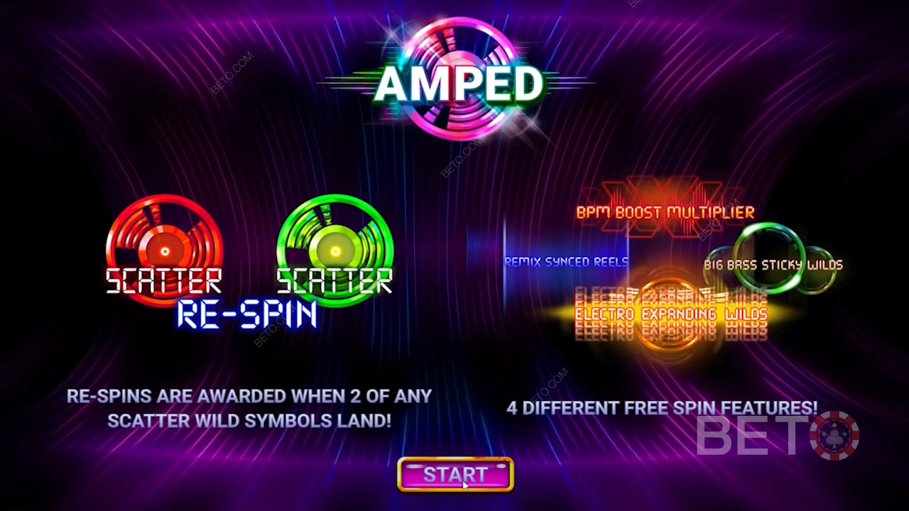 在 Amped 中显示奖金的介绍屏幕