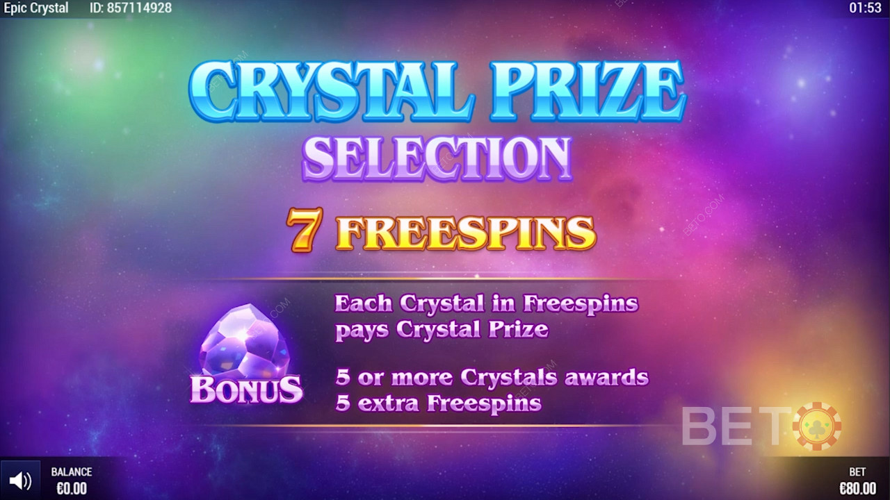 Epic Crystal的特殊免费旋转