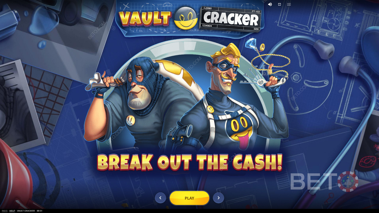 Vault Cracker的卡通介绍屏幕