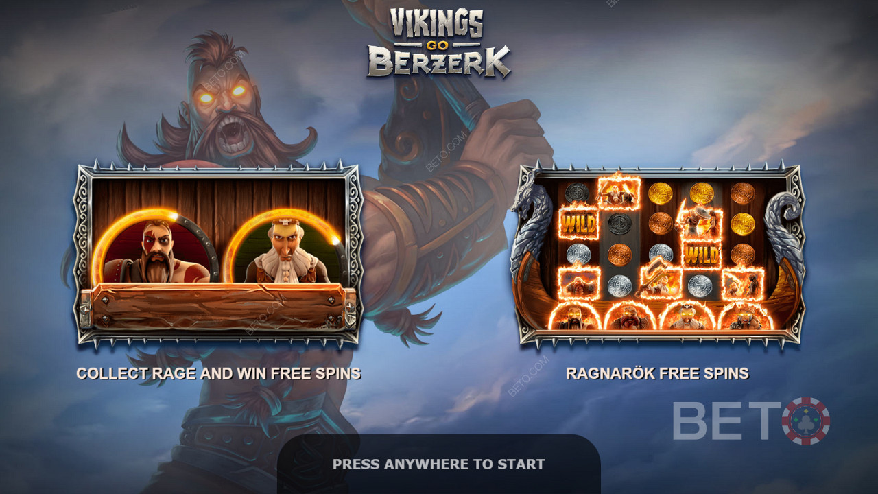 Vikings Rage 功能为您提供 7 次免费旋转和一个奖励 Viking 符号