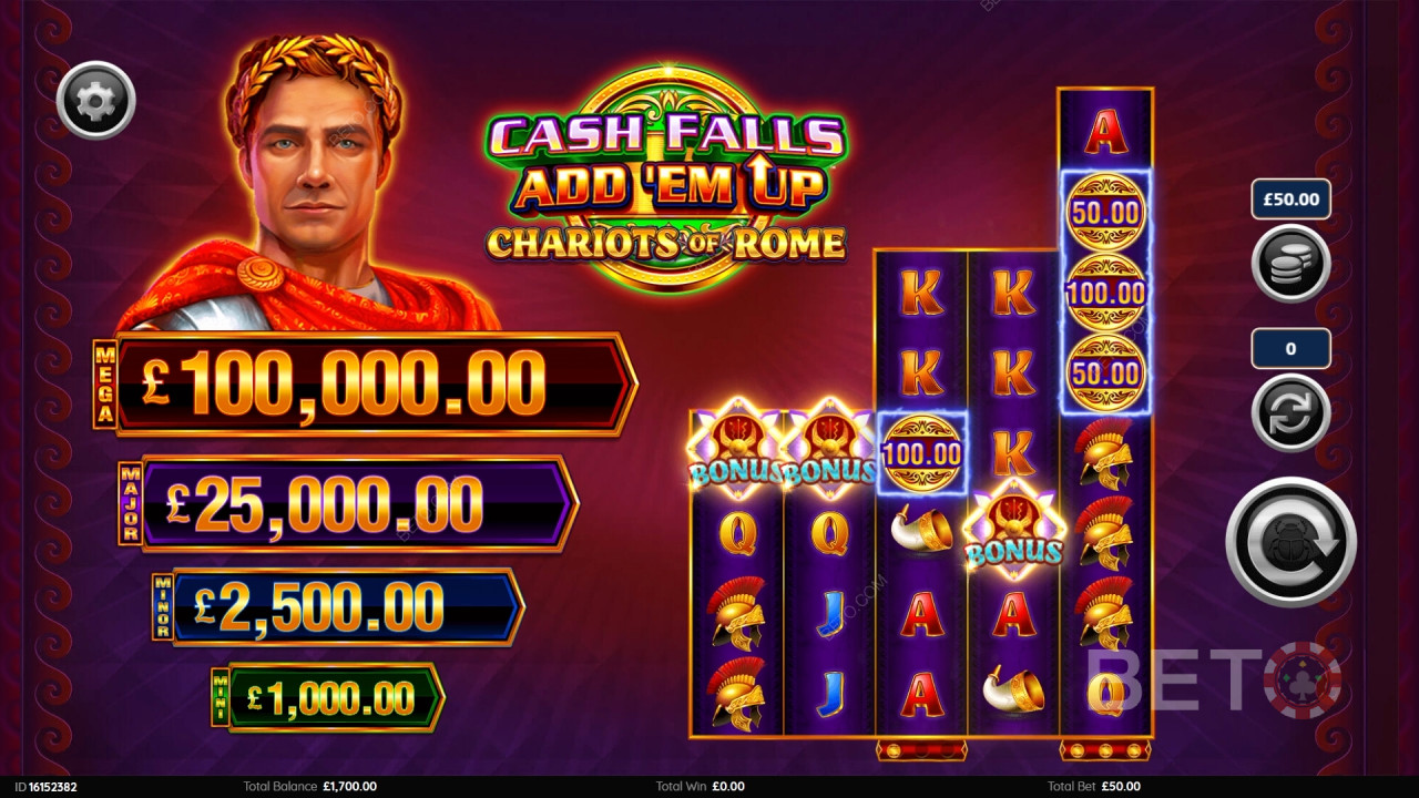 Cash Falls: Add 'Em Up Chariots of Rome 免费游戏