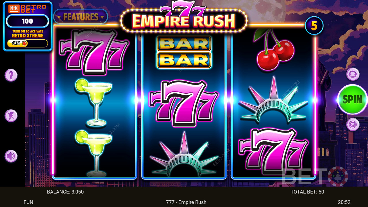 777 Empire Rush 评论：BETO 老虎机