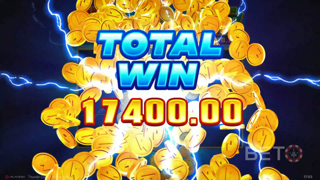 在 Thunder Coins 在线老虎机中赢取 5,150 倍投注额！