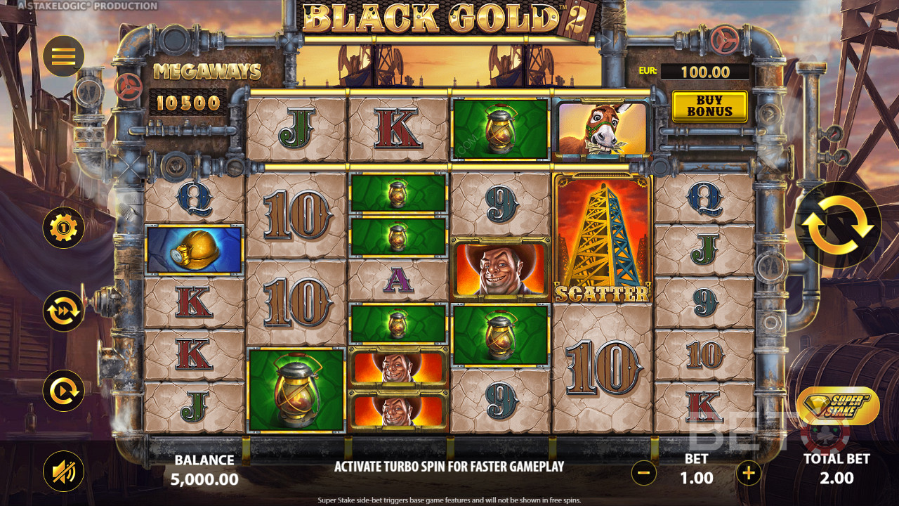 Stakelogic 的Black Gold 2 Megaways - 玩多达 117,649 条支付线