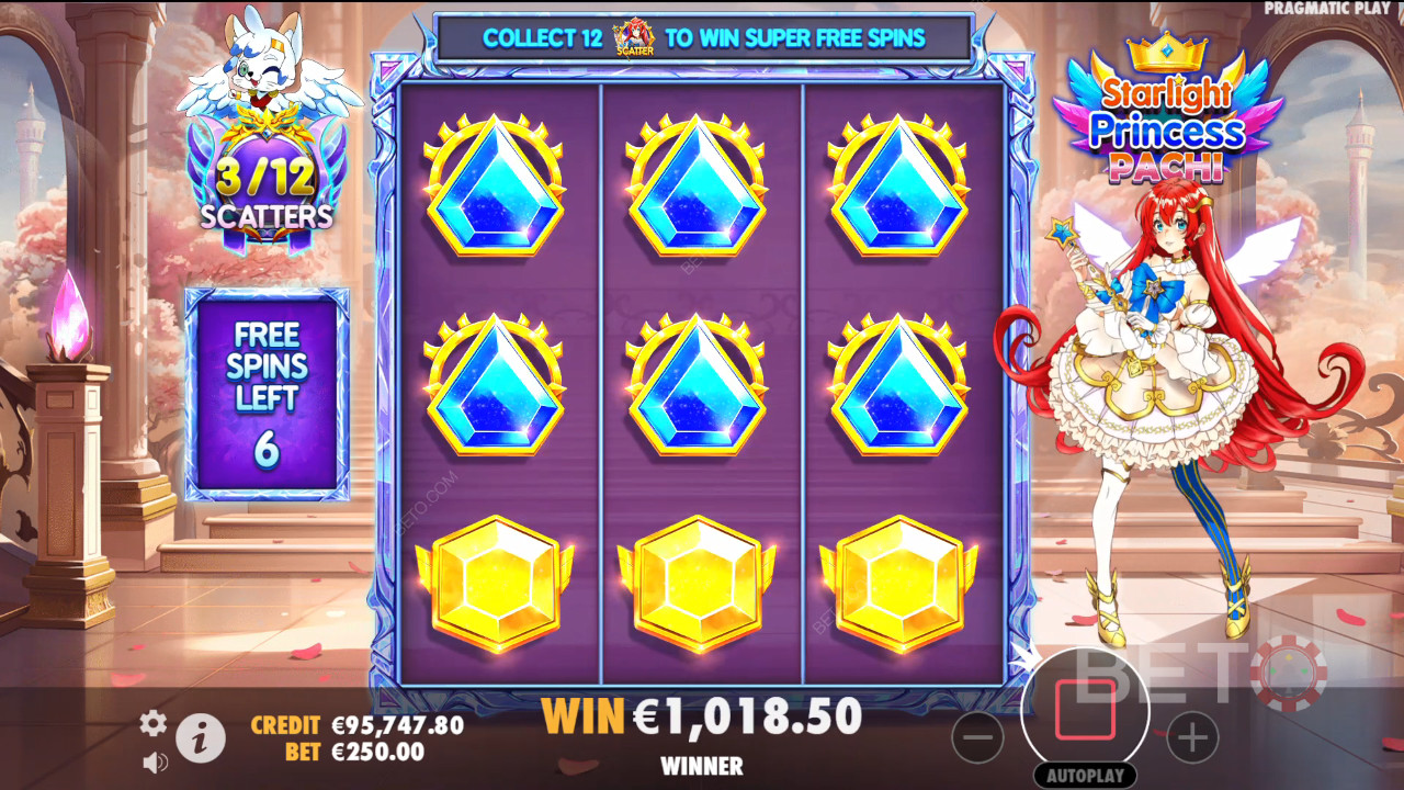 Starlight Princess Pachi 中的奖励功能说明Pragmatic Play