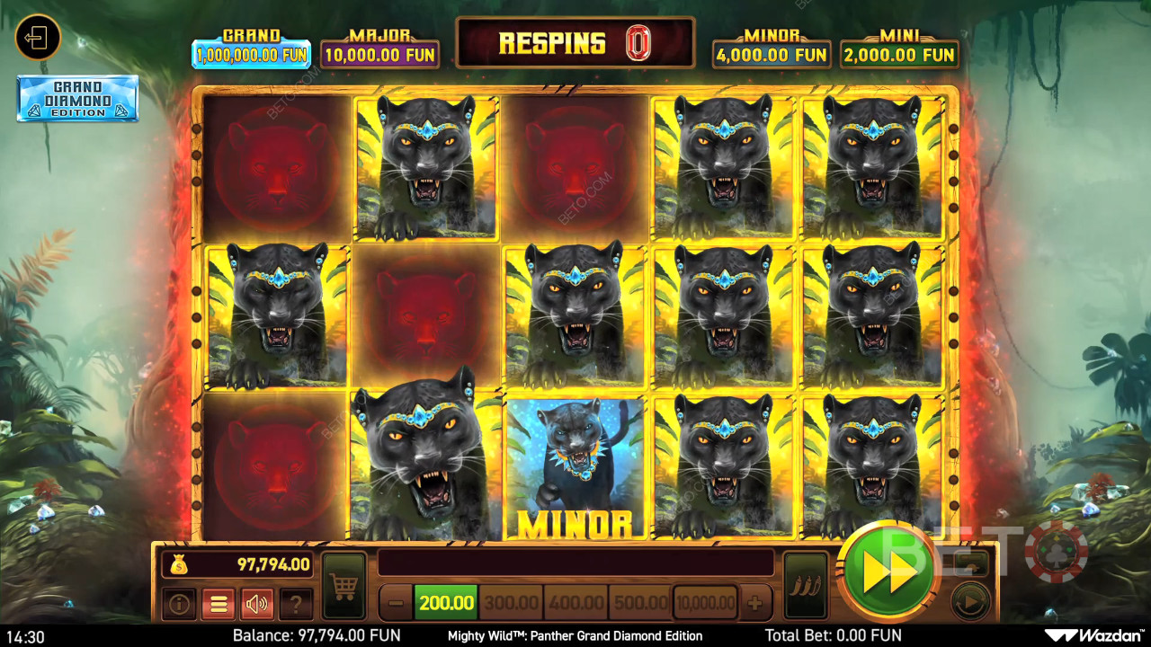 狂野豹：大钻石版》（Mighty Wild: Panther Grand Diamond Edition）评论，作者：BETO Slots