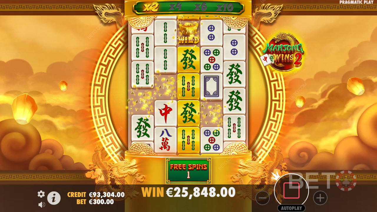 在 Mahjong Wins 2 视频老虎机中赢取 100,000 倍投注额！