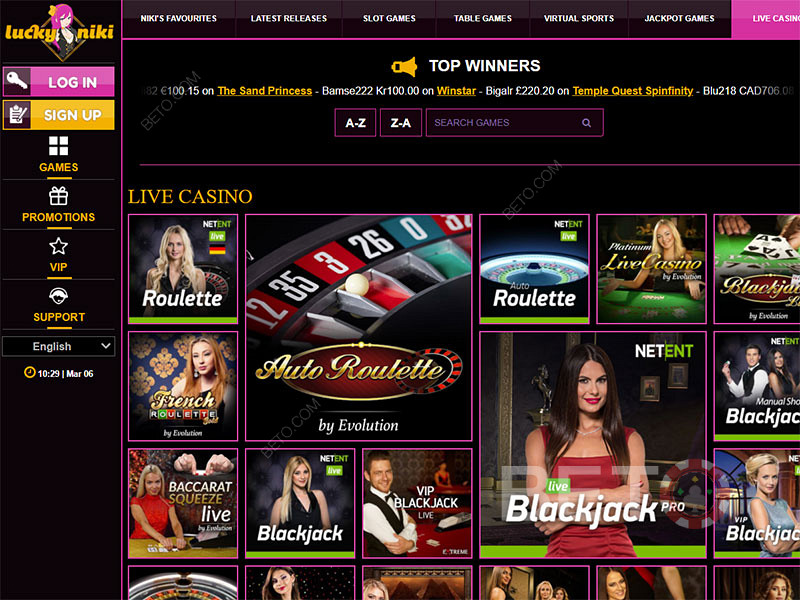 Lucky Niki赌场是最独特的在线赌场之一。获得您的首次存款奖金。