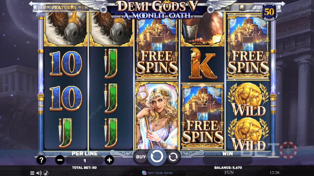 Demi Gods V - A Moonlit Oath 评论 by BETO Slots