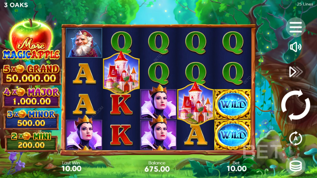3 Oaks Gaming 的 More Magic Apple 中的奖金功能说明