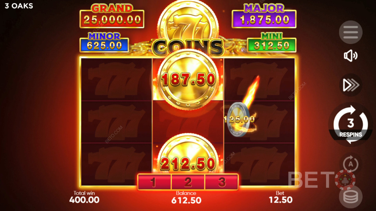 如何玩 3 Oaks Gaming 的 777 硬币游戏