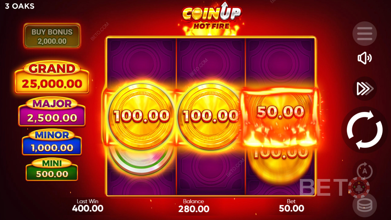 Coin Up：热火》评论：BETO 老虎机