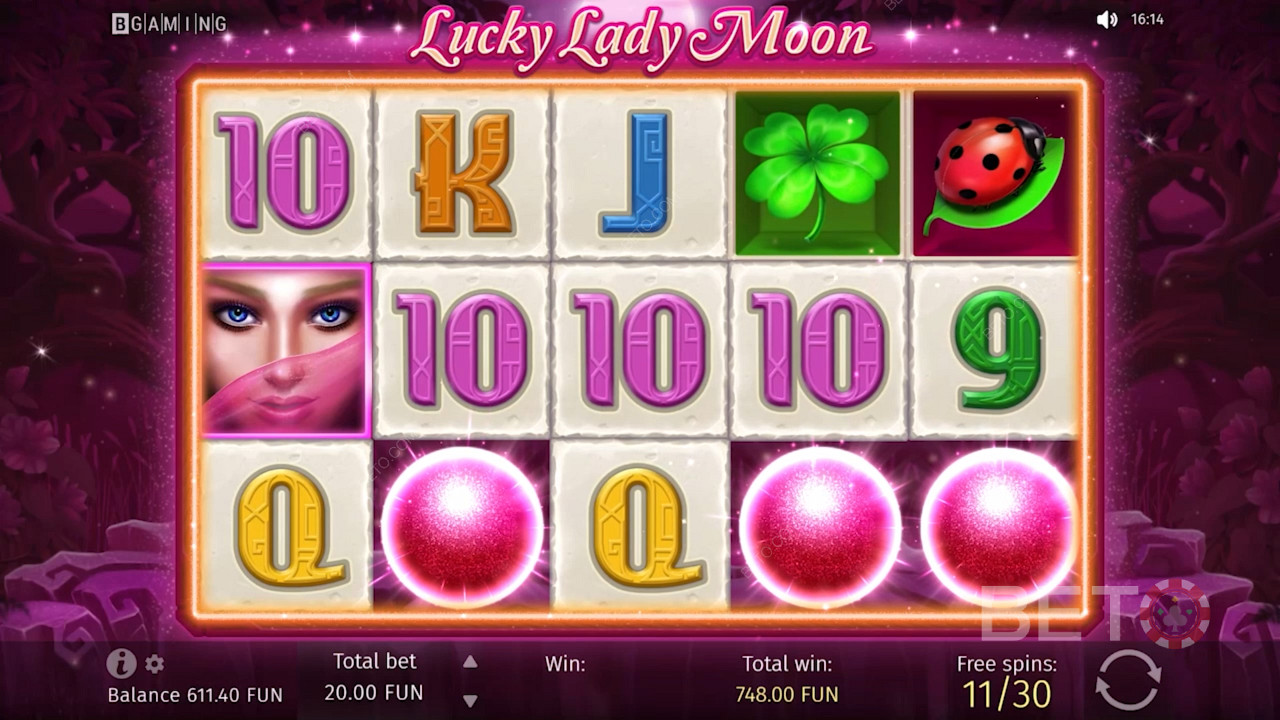 对于大多数初学者来说， Lucky Lady Moon老虎机简单易懂