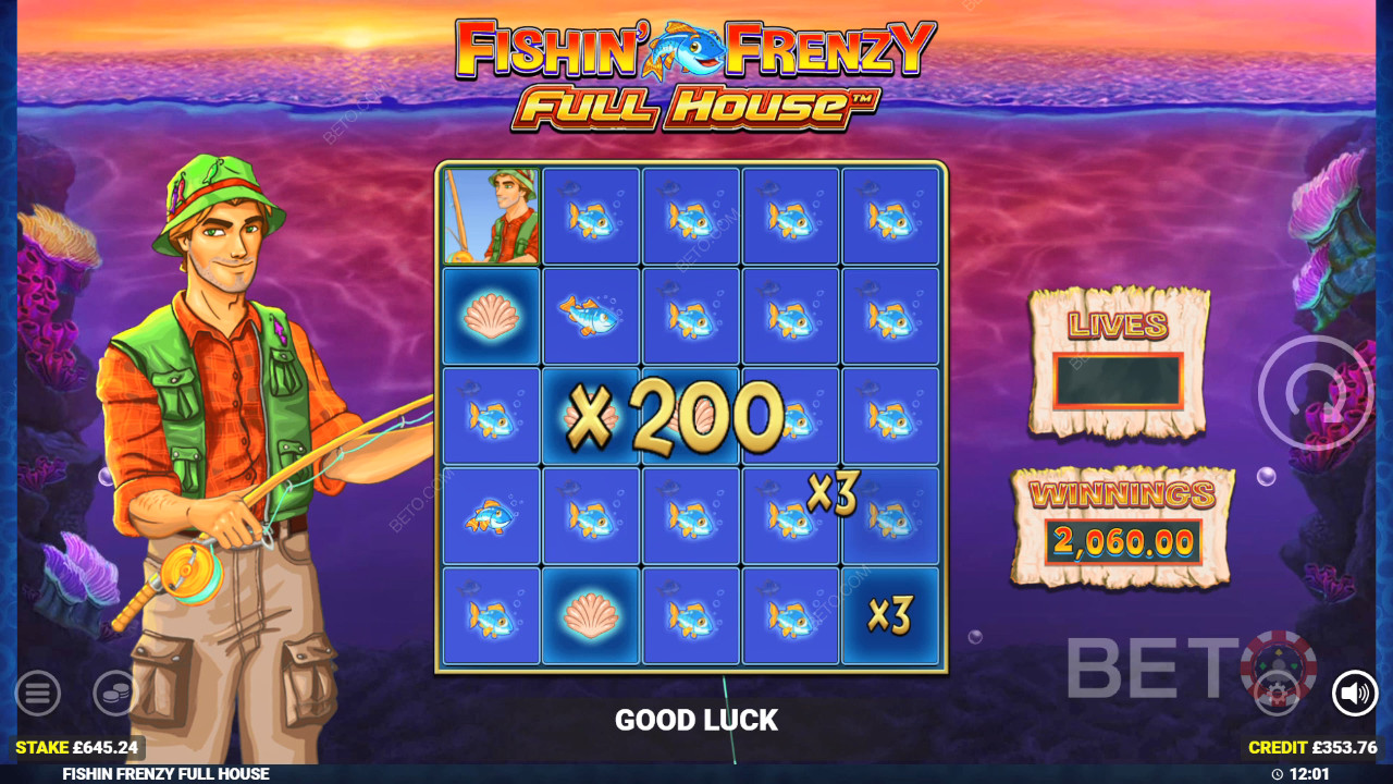 Fishin' Frenzy Full House 免费游戏