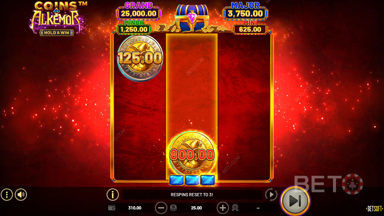 在 Coins of Alkemor - Hold & Win 老虎机中赢取 3,600 倍投注额！