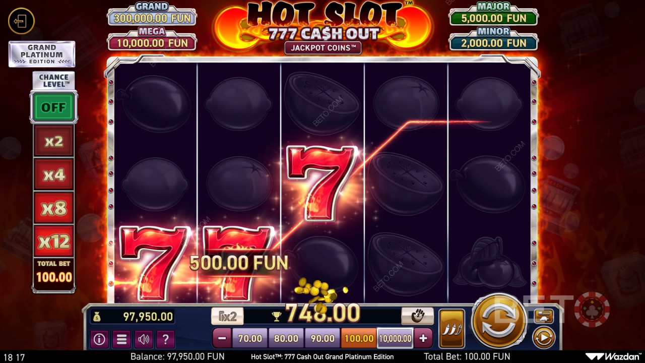 Hot Slot: 777 Cash Out Grand Platinum Edition 免费游戏