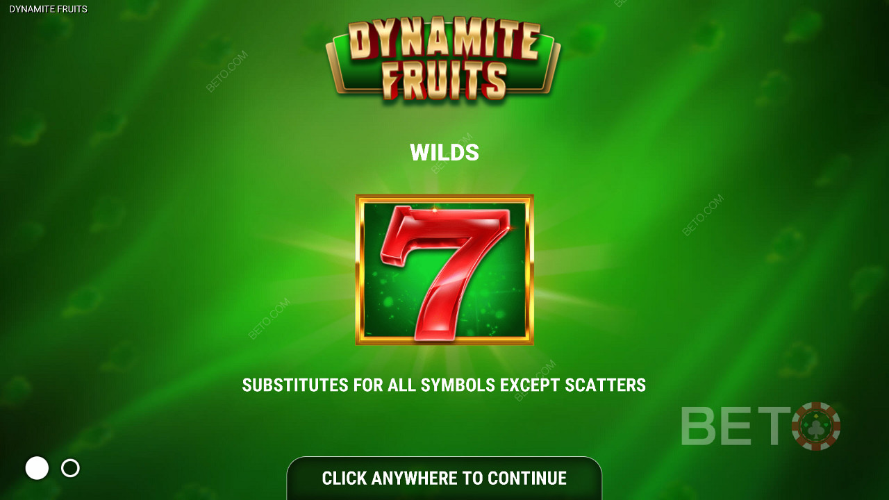 Dynamite Fruits插槽 - 百搭符号 - 红色七