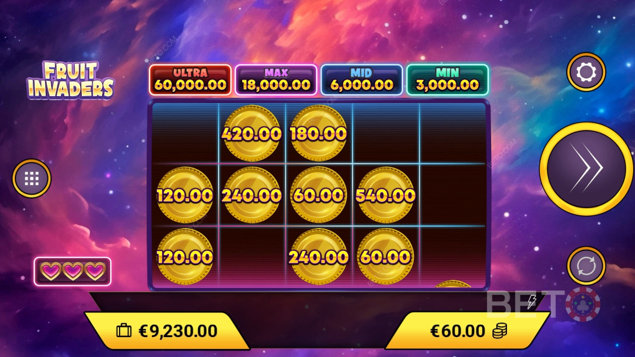 Amigo Gaming《水果入侵者》奖金功能说明