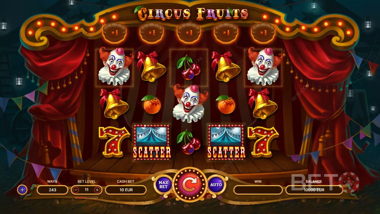 TrueLab 的创新Circus Fruits视频插槽