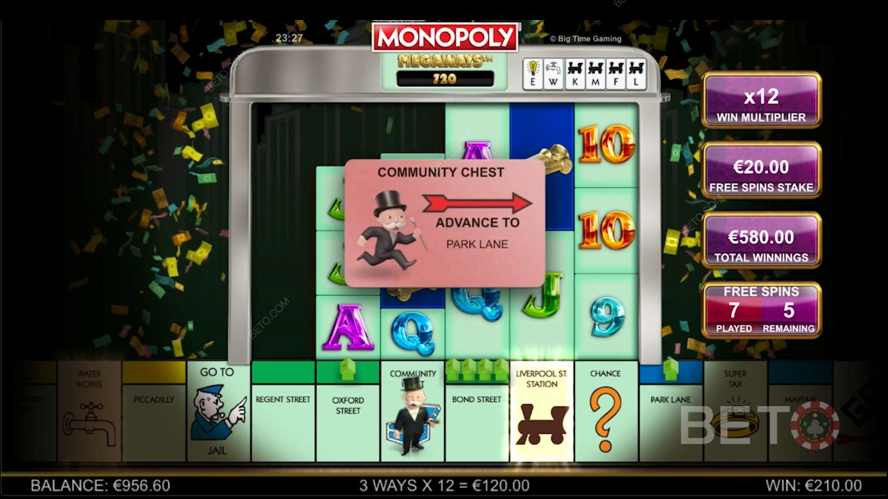 Monopoly Megaways以主题为灵感的奖励功能