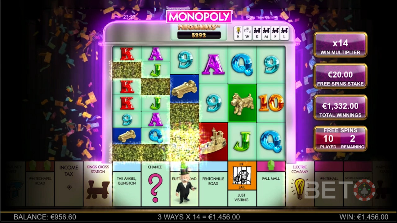 Monopoly Megaways闪闪发光的游戏玩法
