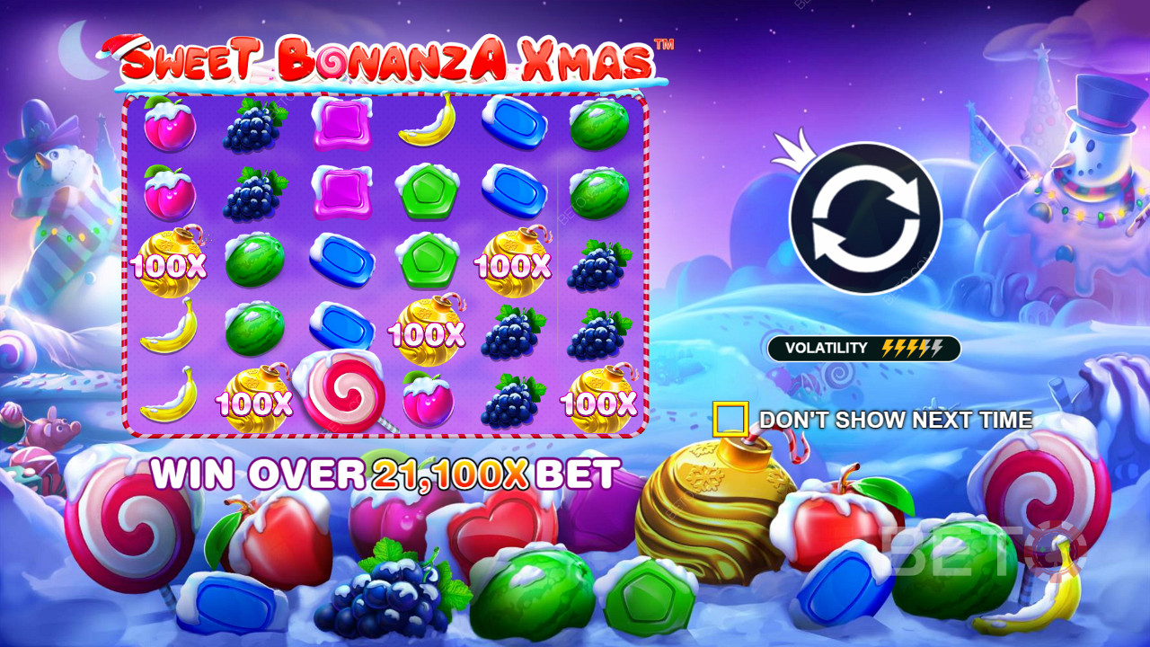 Sweet Bonanza Xmas的广泛游戏网格